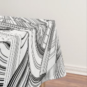 黒モダンコンテンポラリー白アート テーブルクロス (インサイチュ)
