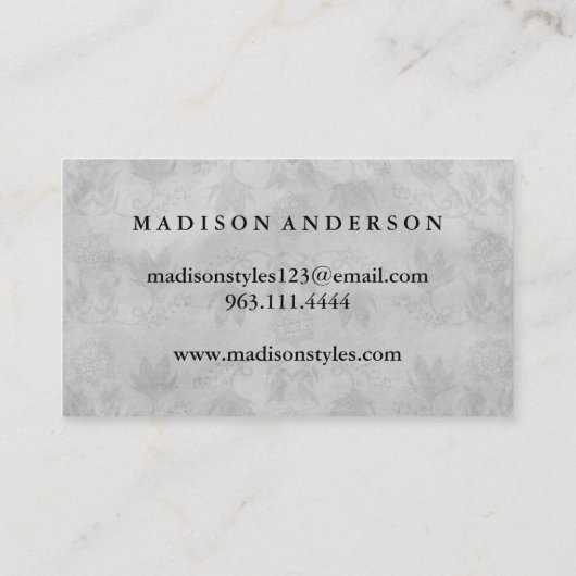 黒モダンサロン金ゴールド唇メイクアップアーチビジネス 名刺 (裏面)