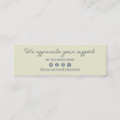 黒モダンショッピングSmall Business コーリングカード (裏面)