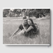 黒モダンシンプルの結婚Script ゲストブック (裏面)