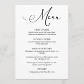 黒モダンシンプルのScript結婚のメニュー メニュー (正面)