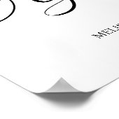 黒モダンシンプルス結婚クリプトのカードとギフト ポスター (角)