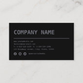 黒モダンシンプルプロフェッショナル 名刺 (裏面)