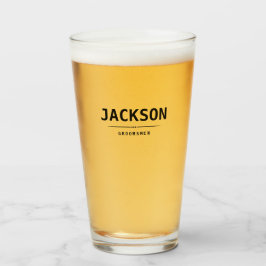 黒モダンシンプル名Groomsmenパーソナライズされた タンブラーグラス