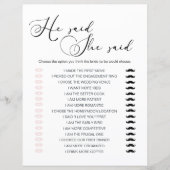 黒モダンシンプル字のスクリプトゲーム彼は彼女が言った (正面)