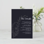 黒モダンシンプル白ミニマルフローラつる植物 セーブザデート (スタンド正面)