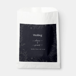 黒モダンシンプル白ミニマルフローラつる植物 フェイバーバッグ