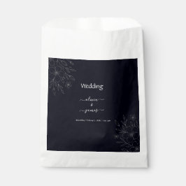 黒モダンシンプル白ミニマルフローラつる植物 フェイバーバッグ