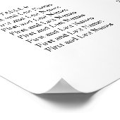 黒モダンシンプル結婚の座席表 ポスター (角)