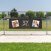 黒モダンシンプル金ゴールドエレガントスクリプトb 横断幕 (インサイチュ)