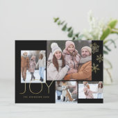 黒モダンシンプル金ゴールド数々の写真 シーズンカード (スタンド正面)