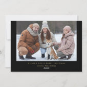 黒モダンシンプル金ゴールド数々の写真 シーズンカード (裏面)