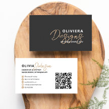 黒モダンスクエレガントリプトタイポグラフィQRコード