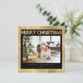 黒モダンスタイリッシュとフェイク金ゴールド1 Photo Chrimas シーズンカード (スタンド正面)