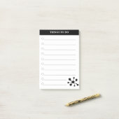 黒モダンスタイリッシュと白の並び ポストイット (デスク上)