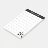 黒モダンスタイリッシュと白の並び ポストイット (アングル)