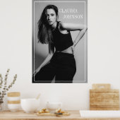 黒モダンスタイリッシュと白の写真 ポスター (キッチン)