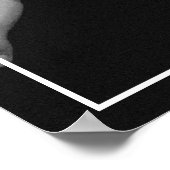 黒モダンスタイリッシュと白の写真 ポスター (角)