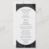 黒モダンスタイリッシュ大理石結婚式 プログラム (裏面)