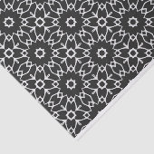 黒モダンスタイリッシュ白の幾何学的パターン 薄葉紙 (詳細)