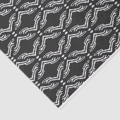 黒モダンスタイリッシュ白の幾何学的パターン 薄葉紙 (詳細)