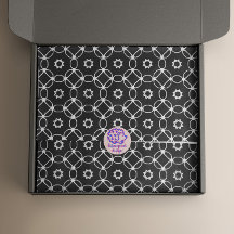 黒モダンスタイリッシュ白の幾何学的パターン