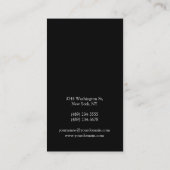 黒モダンスタイリッシュ白プロフェッショナル 名刺 (裏面)