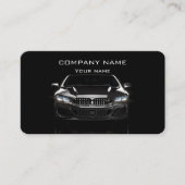 黒モダンスタイリッシュ車の名刺 名刺 (正面)