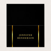 黒モダンスタイリッシュ金ゴールドプロフェッショナル 名刺 (外部フラット)