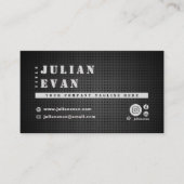 黒モダンスタイリッシュ金ステはっきりしたンシ男らしュ 名刺 (正面)