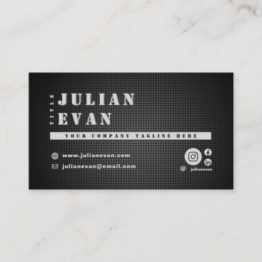 黒モダンスタイリッシュ金ステはっきりしたンシ男らしュ 名刺 (正面)