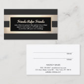 黒モダンストライプの金フェイク箔の紹介 紹介カード (正面/裏面)