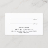 黒モダンストライプの金フェイク箔の紹介 紹介カード (裏面)