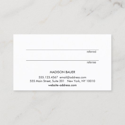 黒モダンストライプの金フェイク箔の紹介 紹介カード (裏面)