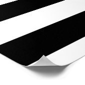 黒モダンストライプグフェイクリッツと名前 ポスター (角)