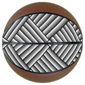 黒モダンストライプ白とグレーのクール服 バスケットボール (正面)