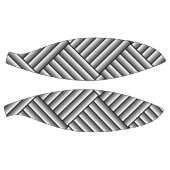 黒モダンストライプ白とグレーのクール服 バスケットボール (パネル)