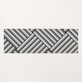 黒モダンストライプ白とグレーのクール服 ヨガマット (正面(横))