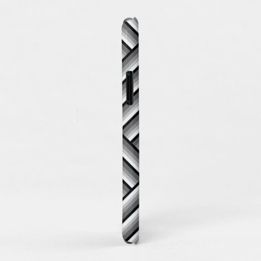 黒モダンストライプ白とグレーのクール服 Case-Mate iPhoneケース (裏面/右)