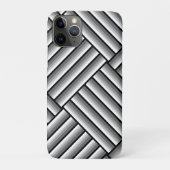 黒モダンストライプ白とグレーのクール服 Case-Mate iPhoneケース (裏)