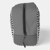 黒モダンストライプ白と灰色の – カスタム ドップキット (右)