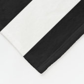 黒モダンストライプ金ゴールドフェイクグリッツと名前 フリースブランケット (角)