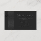 黒モダンスネークパターンダークカラーズモノグラム 名刺 (裏面)