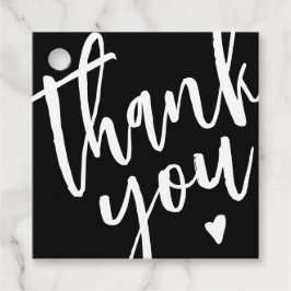 黒モダンスモールビジネスサンキューラベル フェイバータグ