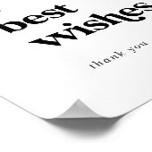 黒モダンタイポグラフィカー最高のドとウィッシュサイン ポスター (角)