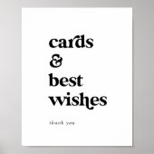 黒モダンタイポグラフィカー最高のドとウィッシュサイン ポスター (正面)