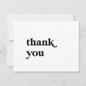 黒モダンタイポグラフィサンキューカード サンキューカード (正面)