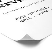 黒モダンタイポグラフィシャトルサービスサイン ポスター (角)