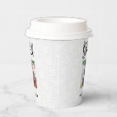 黒モダンタイポグラフィフォト紙カップ 紙コップ (右)