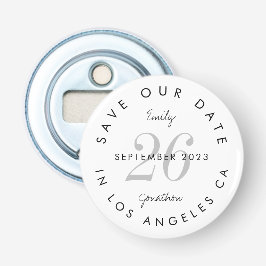 黒モダンタイポグラフィ日付の保存 栓抜き